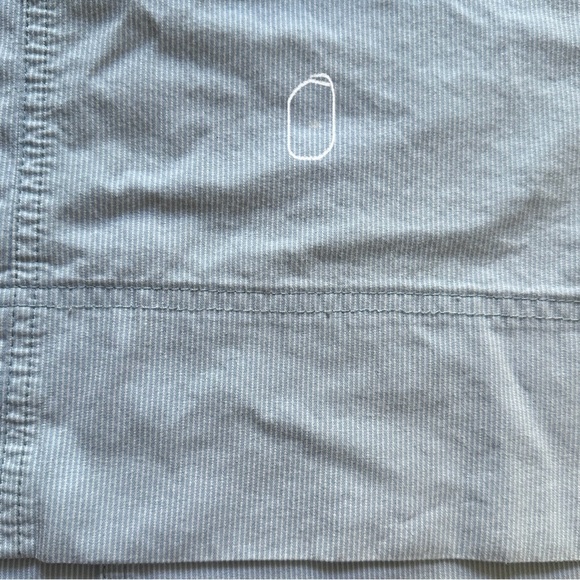 Y2K Merona Blue White Pinstripe Mini Skirt Women's Size 16 Preppy Pastel Spring - Picture 15 of 16